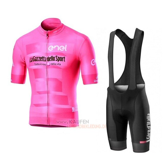 Giro d'Italia Kurzarmtrikot 2019 und Kurze Tragerhose Rosa